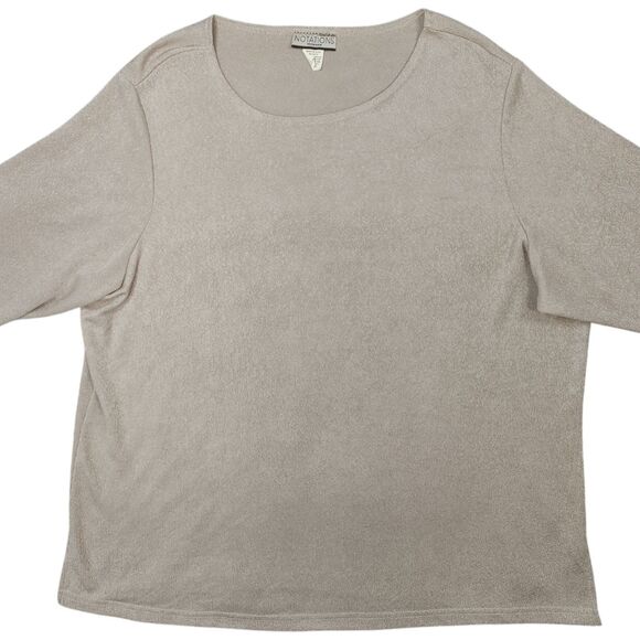 NWT Vintage Notations Textured Blouse Women's Size 2X Made in USA Minimalist - Picture 2 of 9